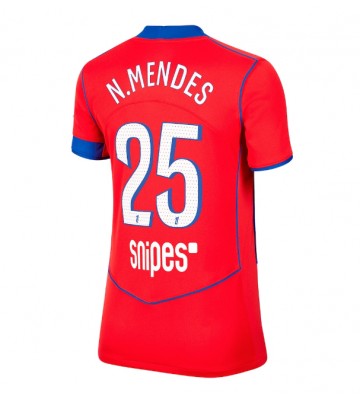 Paris Saint-Germain Nuno Mendes #25 Tredje trøje Dame 2025-26 Kort ærmer